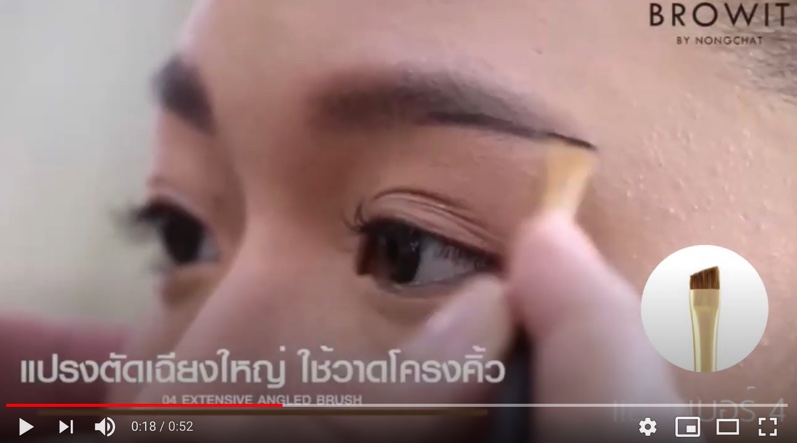 เทคนิคการเขียนคิ้วด้วยแปรงแบบมือโปร