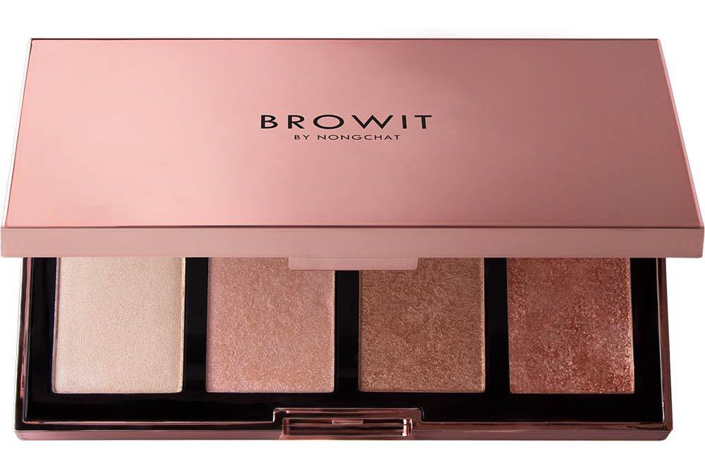 ไฮไลท์ น้องฉัตร show glow highlighter palette browit by nongchat5