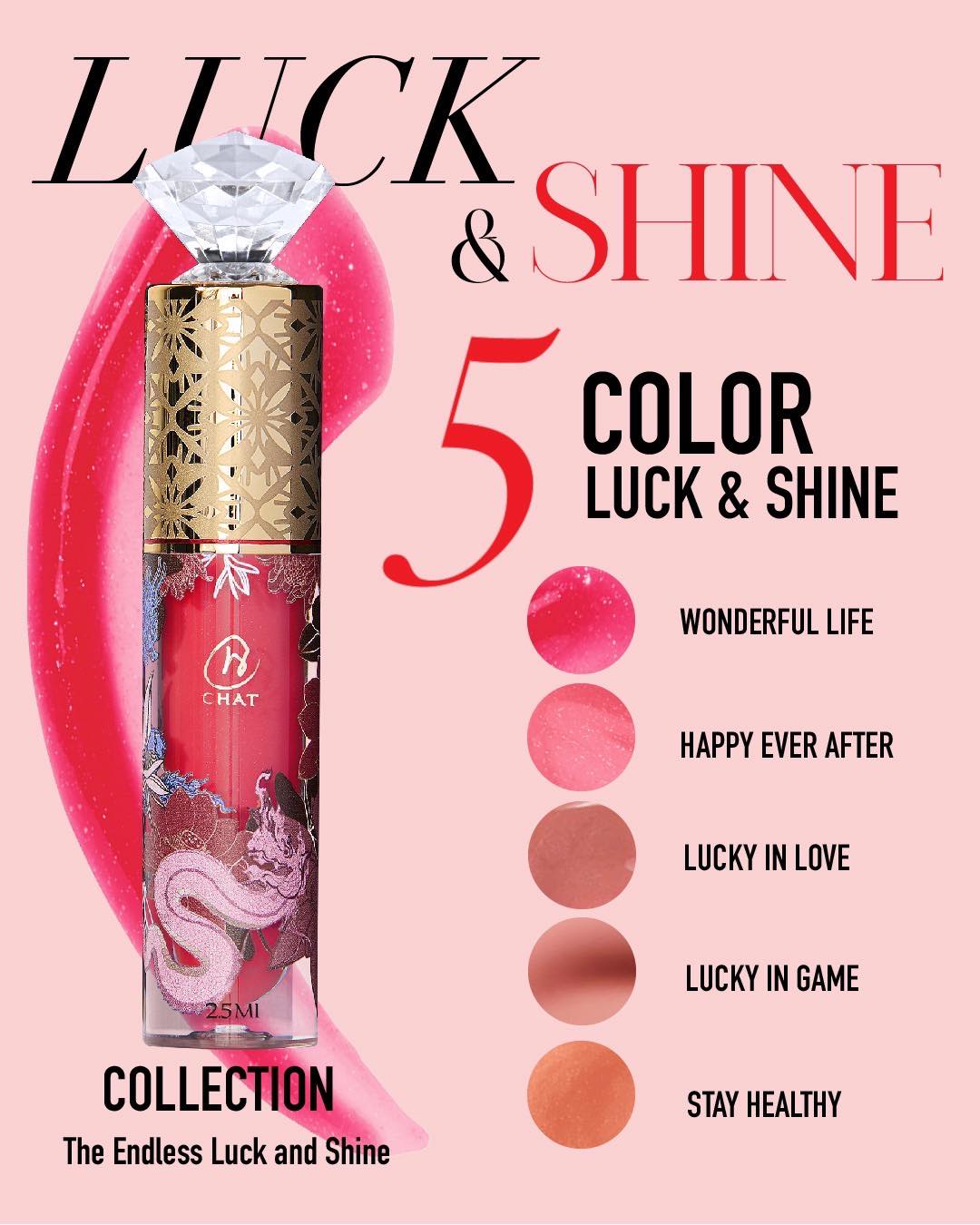 CHAT THE ENDLESS LUCK AND SHINE COLOR LIP GLOW 2