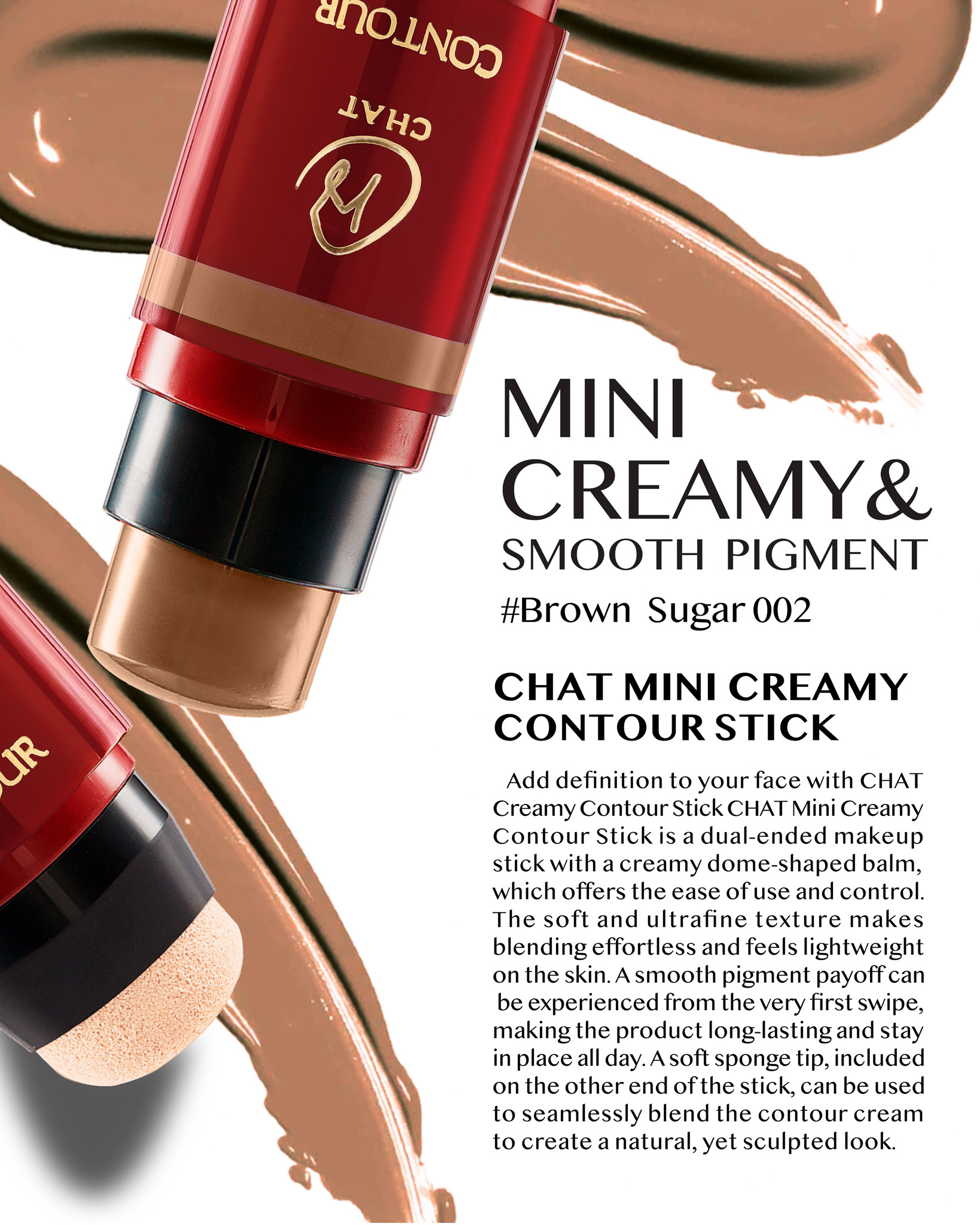 CHAT Mini Creamy Contour Stick (ฉัตรมินิครีมมี่คอนทัวร์สติ๊ก) 