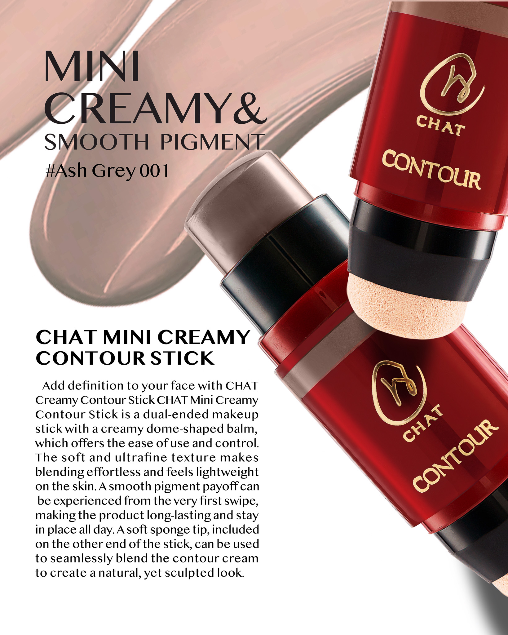 CHAT Mini Creamy Contour Stick (ฉัตรมินิครีมมี่คอนทัวร์สติ๊ก) 