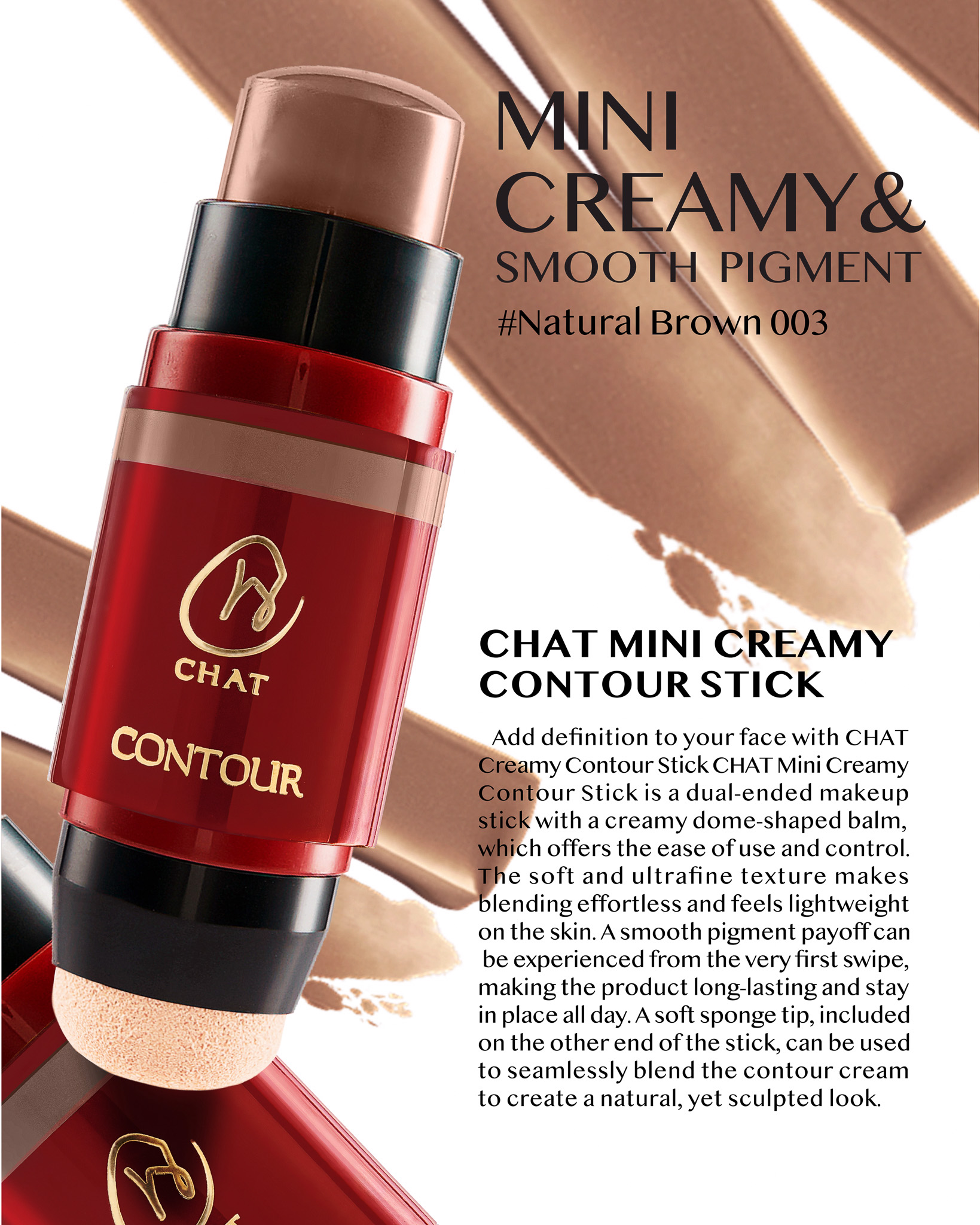 CHAT Mini Creamy Contour Stick (ฉัตรมินิครีมมี่คอนทัวร์สติ๊ก) 