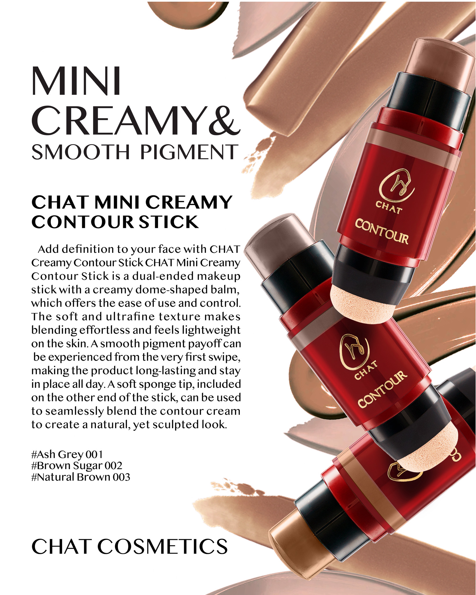 CHAT Mini Creamy Contour Stick (ฉัตรมินิครีมมี่คอนทัวร์สติ๊ก) 4