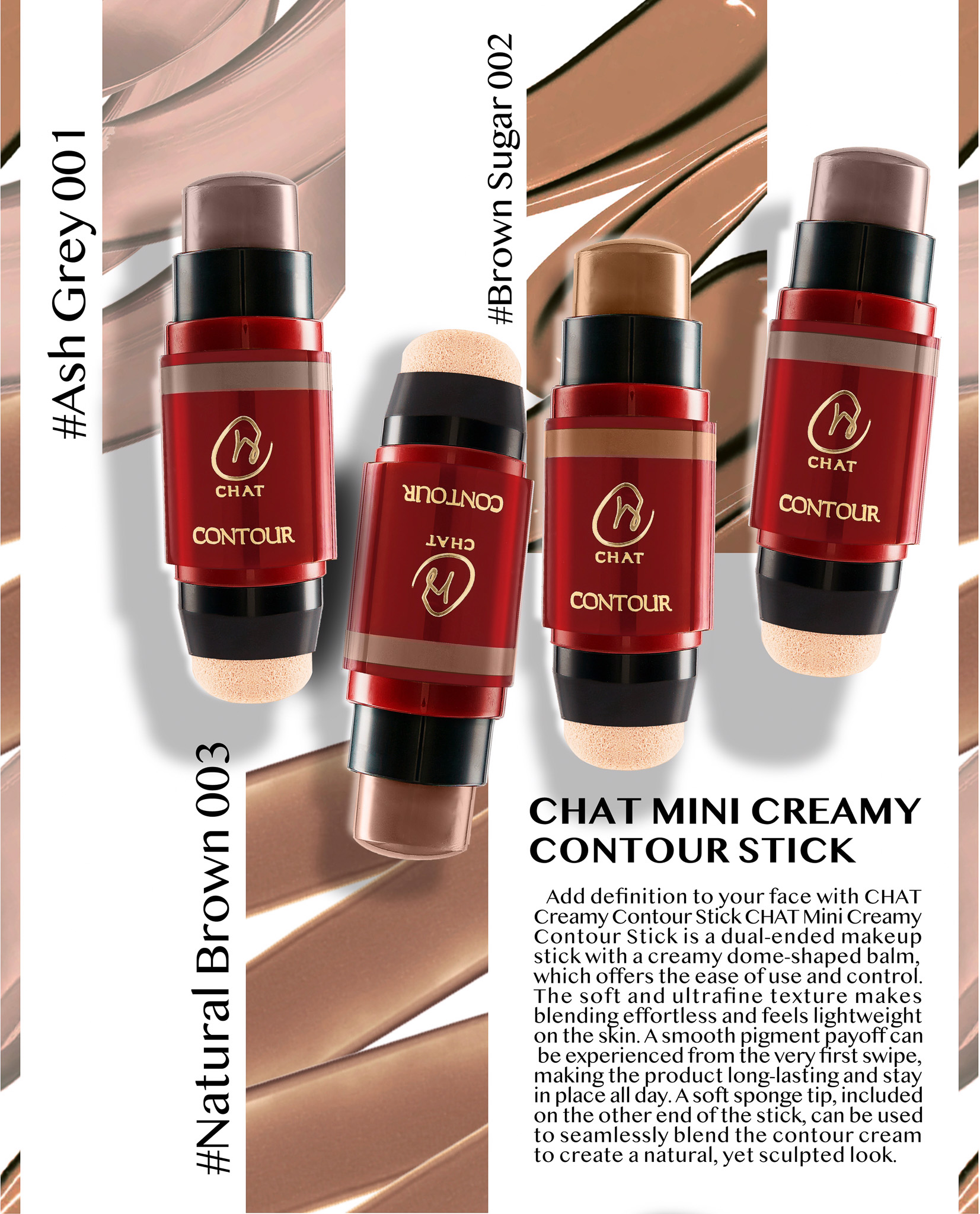 CHAT Mini Creamy Contour Stick (ฉัตรมินิครีมมี่คอนทัวร์สติ๊ก) 