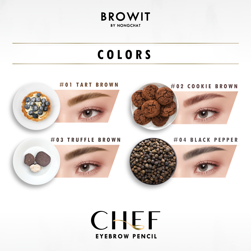 Browit Chef Eyebrow Pencil ( เชฟอายบราวเพนซิล 0.15g บราวอิท )51